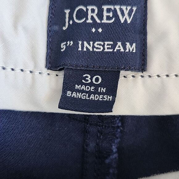 J. Crew Re-Imagined navy blue 99% cotton shorts, 5" inseam, size 30 - Picture 3 of 8